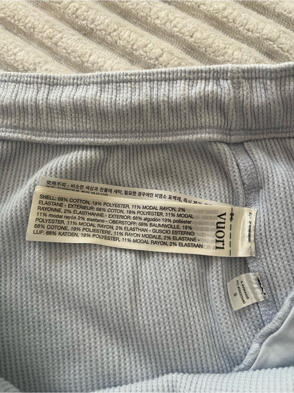 Vuori Waffle Wide Leg Pants in Soft Sky - Picture 12 of 13